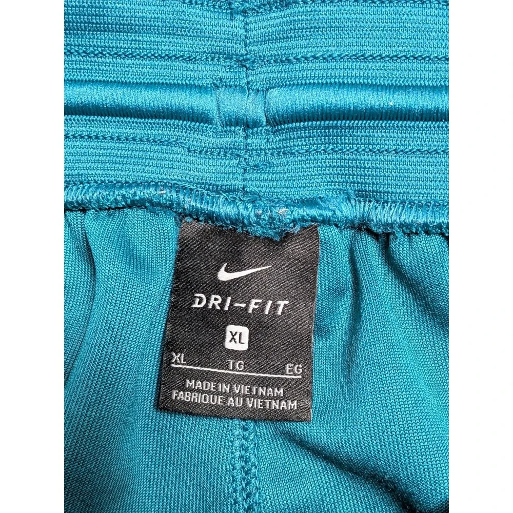Nike Dri-FIT Activewear Pants Men's Teal XL Polyester Zipper Pocket Gym Workout